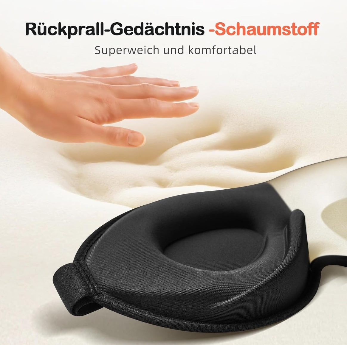 INNELO Schlafmaske Für Herren Frauen, 2024 Bequeme Atmungsaktive 3D Augenmaske, Mit Tiefen Augenhöhlen Und Erhöhten Nasenpads, 100% Lichtblockierende Schlafbrille Mit Memory Foam Für Reisen, Schwarz