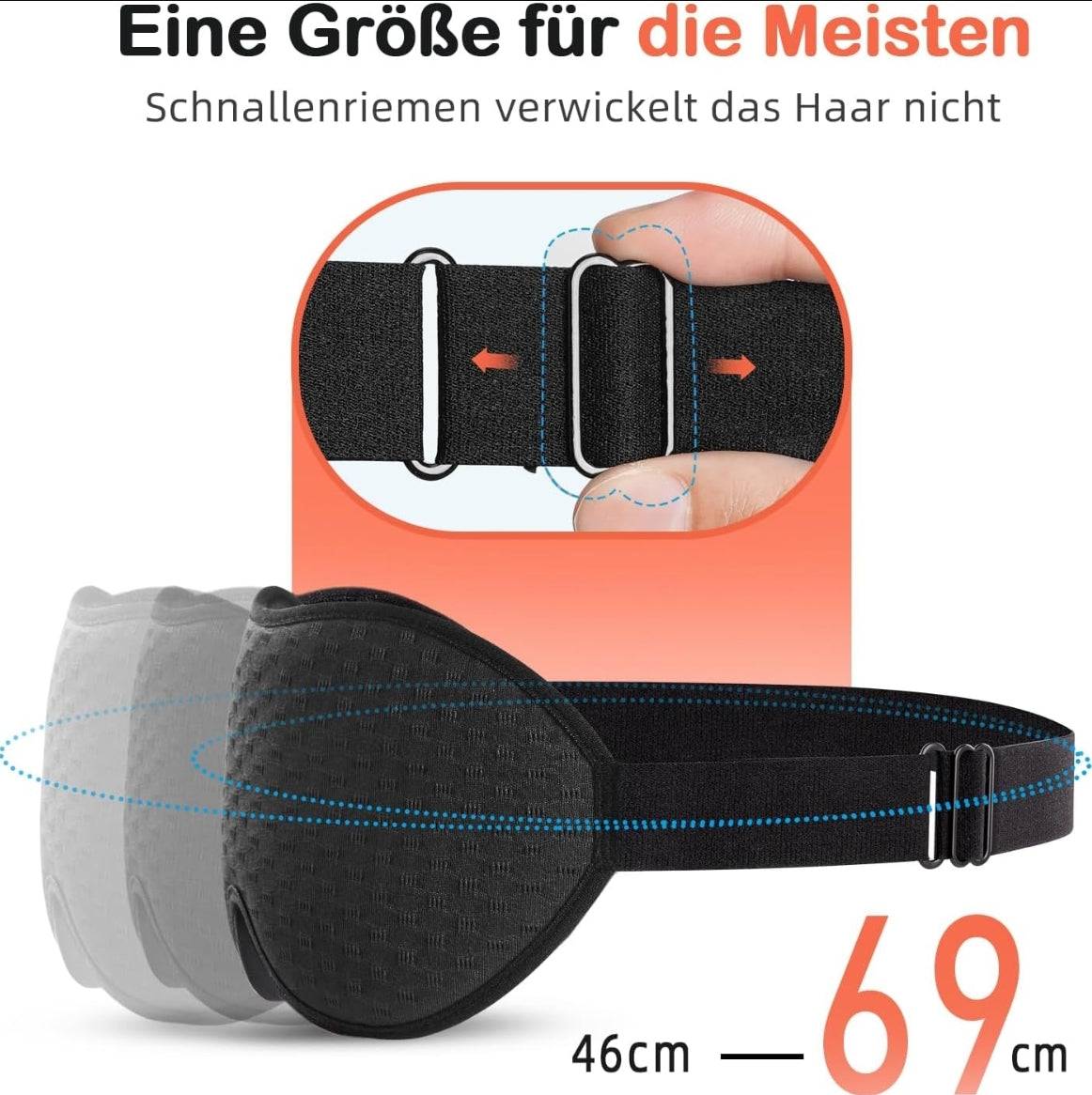 INNELO Schlafmaske Für Herren Frauen, 2024 Bequeme Atmungsaktive 3D Augenmaske, Mit Tiefen Augenhöhlen Und Erhöhten Nasenpads, 100% Lichtblockierende Schlafbrille Mit Memory Foam Für Reisen, Schwarz