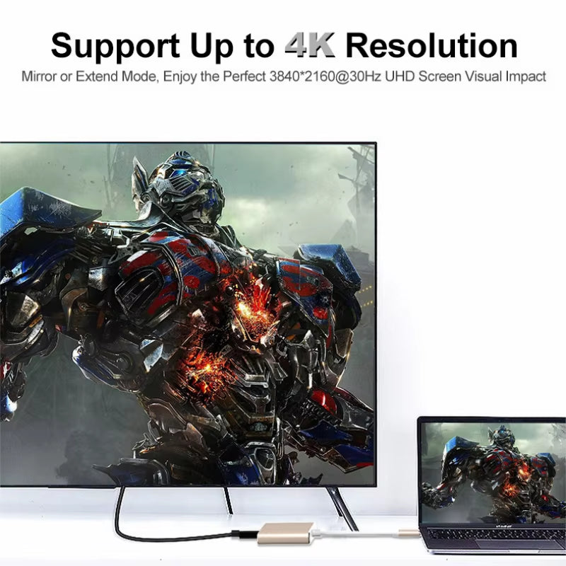 USB C 3.0 3 in 1 HUB Type-C to Hdmi-Compatible USB 3.0 Docking Station Charging 4K Adapter Splitter for Macbook Air Pro Samsung