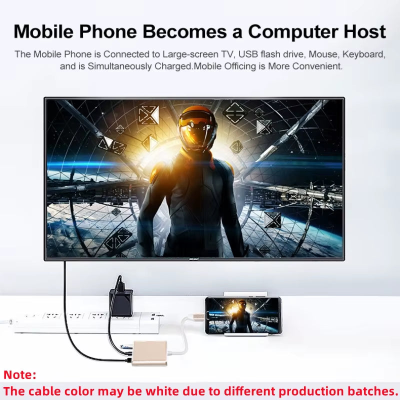 USB C 3.0 3 in 1 HUB Type-C to Hdmi-Compatible USB 3.0 Docking Station Charging 4K Adapter Splitter for Macbook Air Pro Samsung